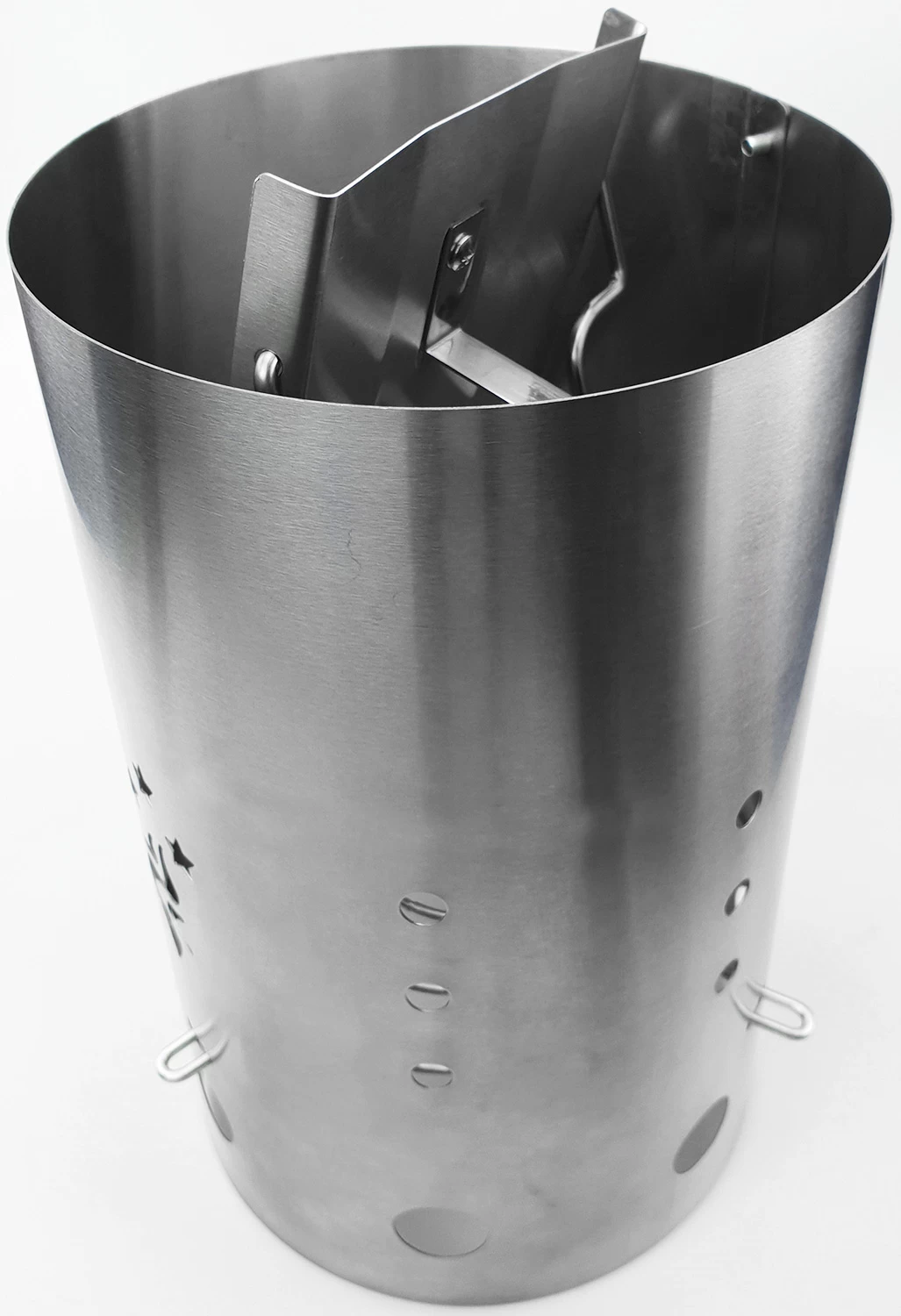 Grillfürst Anzündkamin Premium Edelstahl, Durchmesser 19 Cm, Höhe 30,5 Cm, Mit Sicherheitsgriff – Bild 10