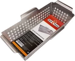 Grillfürst Fingerfood Set: Gemüsekorb Edelstahl, Fingerfood Spießeinsatz Und 100 Holzspieße