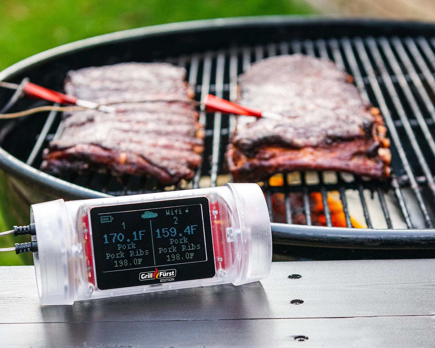 GrillEye MAX Grillfürst Edition Inkl. 4 IRIS Probe Temperaturfühler - Smart WiFi Grillthermometer Mit Cloud Funktion - Instant-Thermometer +-0,1°C Präzise – Bild 7